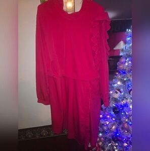 Asos hot pink long tunic open sleeve 18